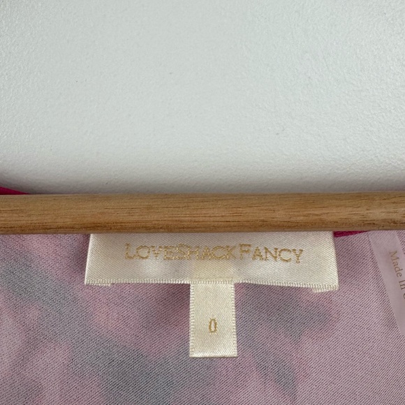 LoveShackFancy Fuchsia Pink Floral Satin Maxi Dress - Picture 6 of 9